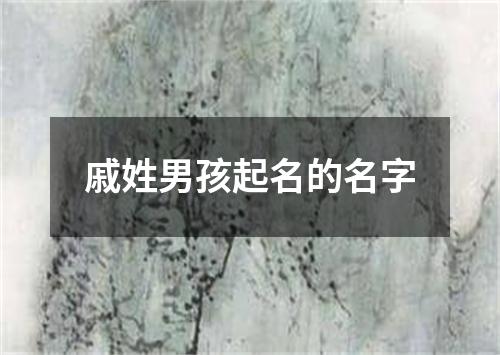 戚姓男孩起名的名字