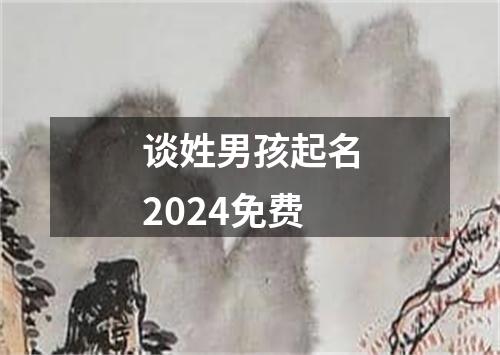 谈姓男孩起名2024免费