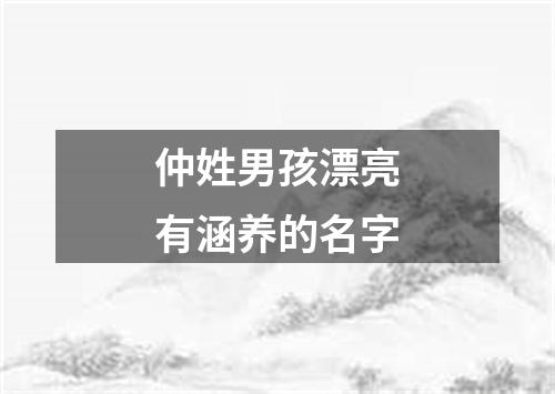 仲姓男孩漂亮有涵养的名字