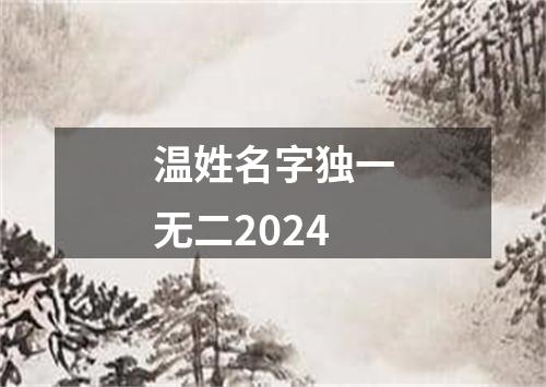 温姓名字独一无二2024