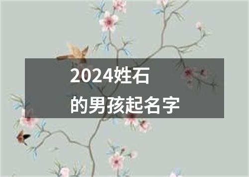 2024姓石的男孩起名字