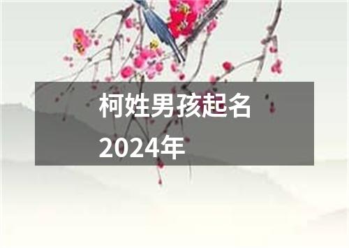 柯姓男孩起名2024年