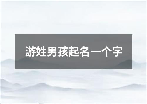 游姓男孩起名一个字