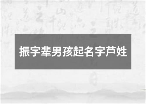 振字辈男孩起名字芦姓