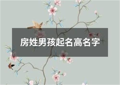 房姓男孩起名高名字