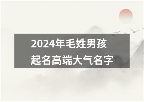 2024年毛姓男孩起名高端大气名字