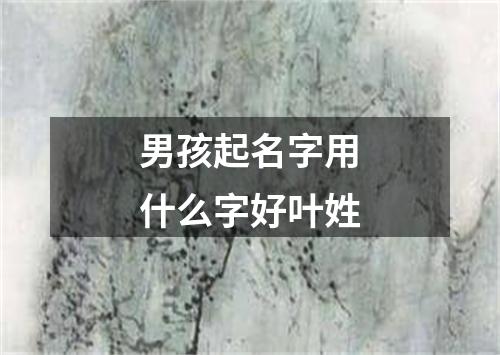 男孩起名字用什么字好叶姓