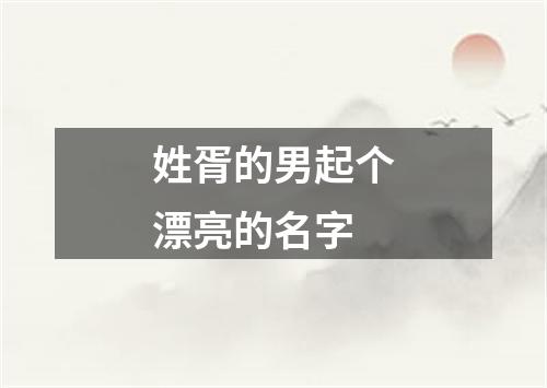 姓胥的男起个漂亮的名字