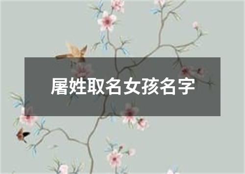 屠姓取名女孩名字