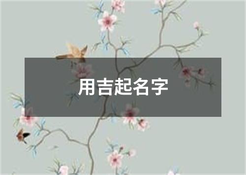 用吉起名字