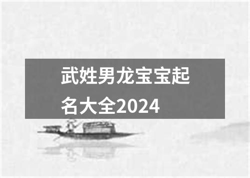 武姓男龙宝宝起名大全2024