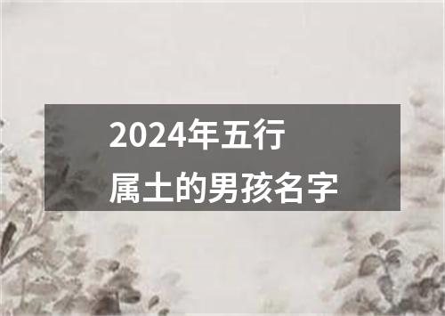 2024年五行属土的男孩名字