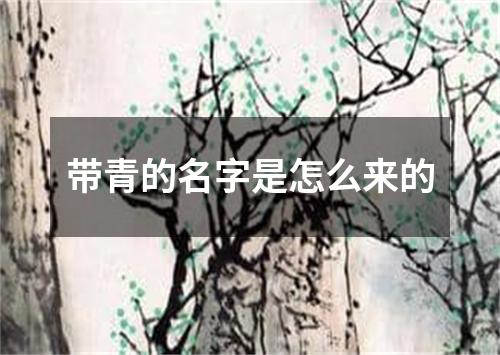 带青的名字是怎么来的