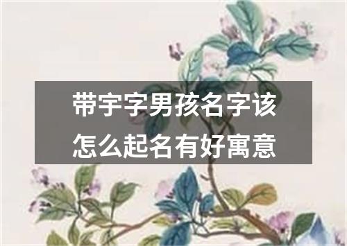 带宇字男孩名字该怎么起名有好寓意