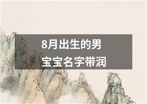 8月出生的男宝宝名字带润