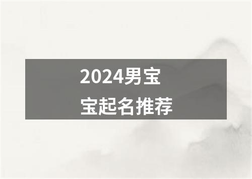 2024男宝宝起名推荐