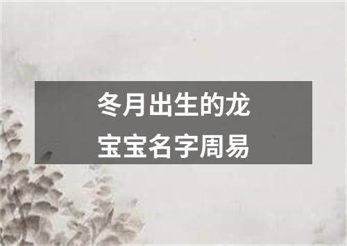 冬月出生的龙宝宝名字周易