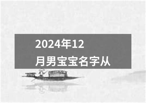 2024年12月男宝宝名字从