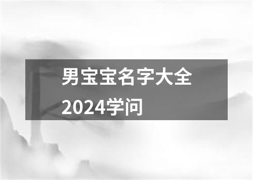 男宝宝名字大全2024学问