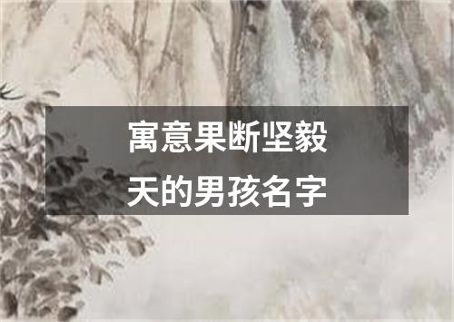 寓意果断坚毅天的男孩名字