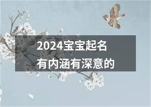 2024宝宝起名有内涵有深意的