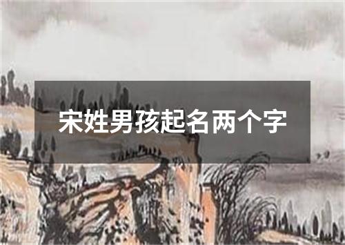 宋姓男孩起名两个字