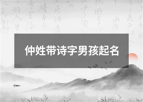 仲姓带诗字男孩起名