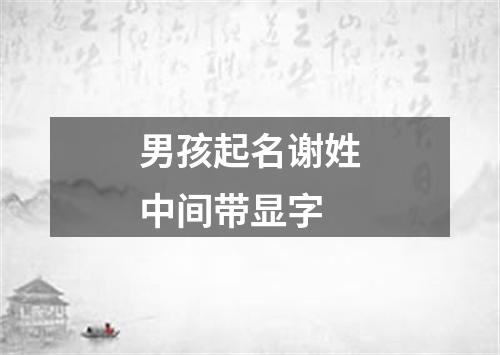 男孩起名谢姓中间带显字