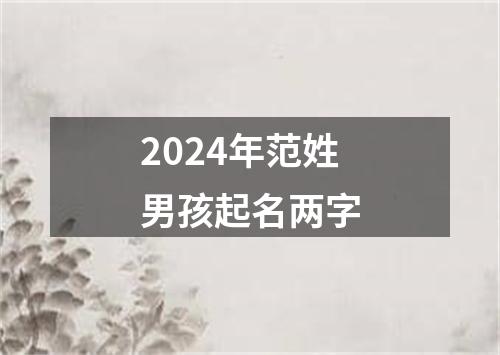 2024年范姓男孩起名两字