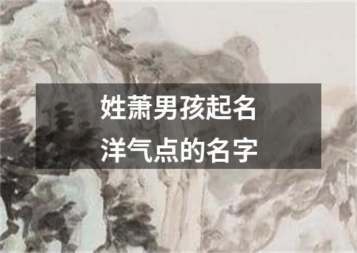 姓萧男孩起名洋气点的名字