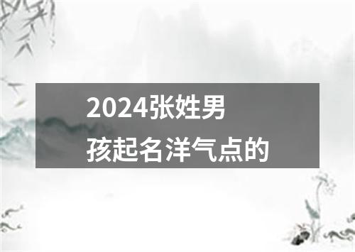 2024张姓男孩起名洋气点的