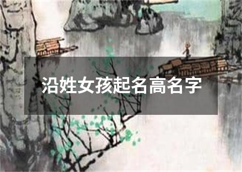 沿姓女孩起名高名字