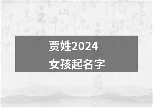 贾姓2024女孩起名字