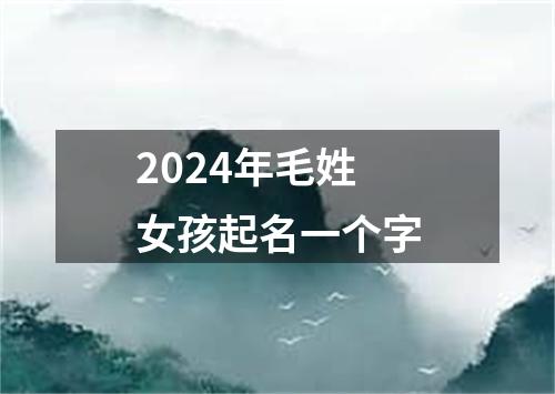 2024年毛姓女孩起名一个字