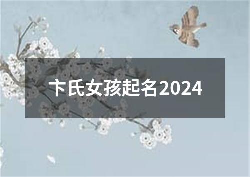 卞氏女孩起名2024