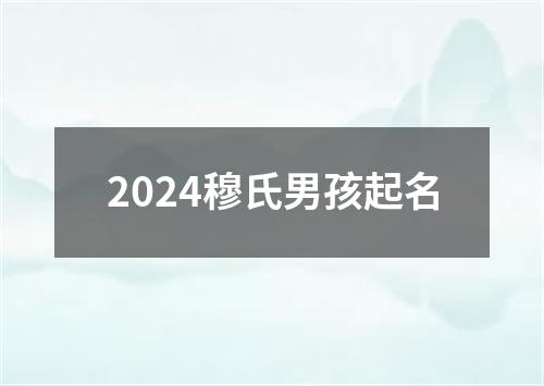 2024穆氏男孩起名