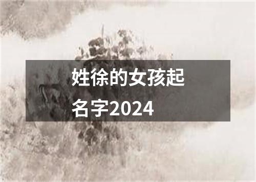 姓徐的女孩起名字2024