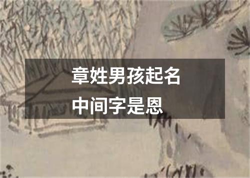 章姓男孩起名中间字是恩