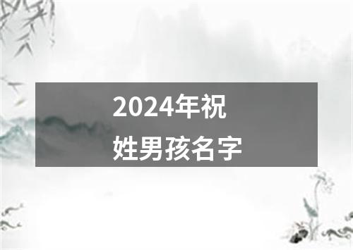 2024年祝姓男孩名字