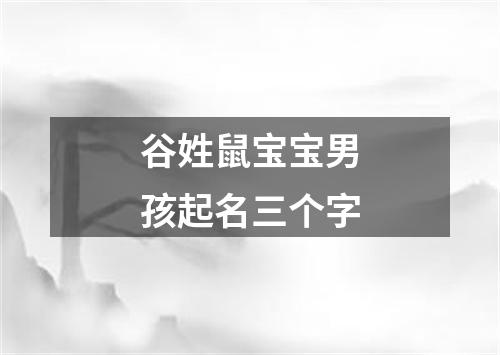 谷姓鼠宝宝男孩起名三个字