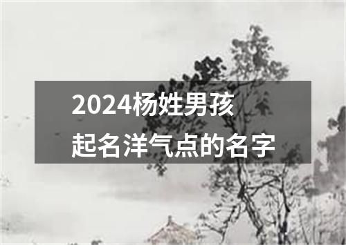 2024杨姓男孩起名洋气点的名字