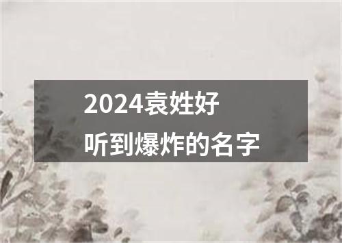 2024袁姓好听到爆炸的名字