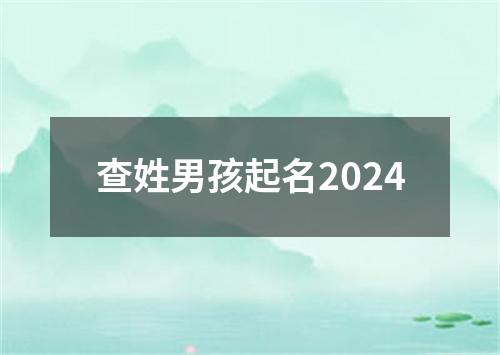 查姓男孩起名2024