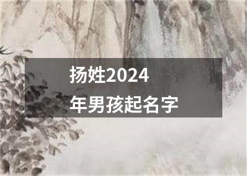 扬姓2024年男孩起名字