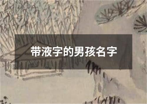 带液字的男孩名字