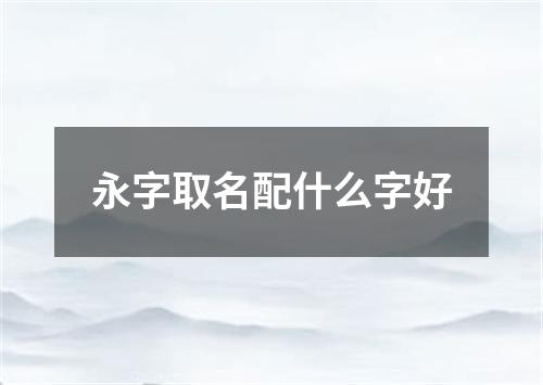 永字取名配什么字好