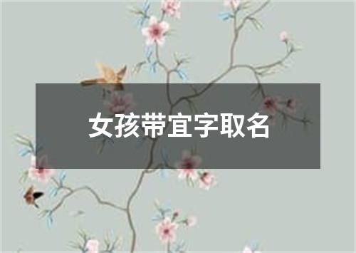 女孩带宜字取名