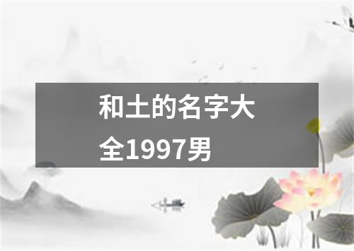 和土的名字大全1997男