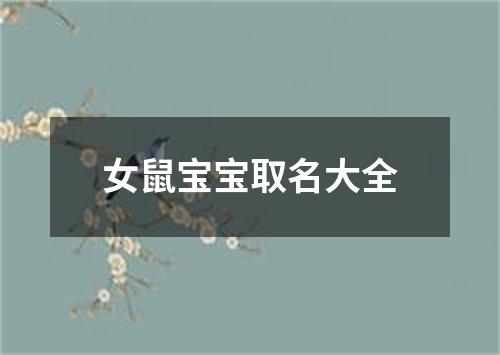 女鼠宝宝取名大全