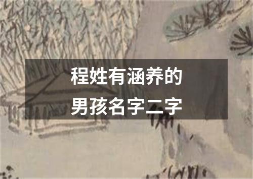 程姓有涵养的男孩名字二字